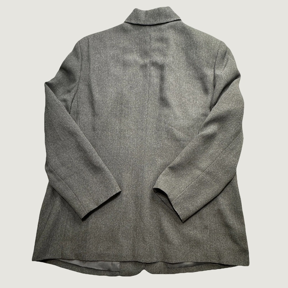 Focus 2000 Blazer Women 16W Grey Button Up Professional Structured Lined Jacket
